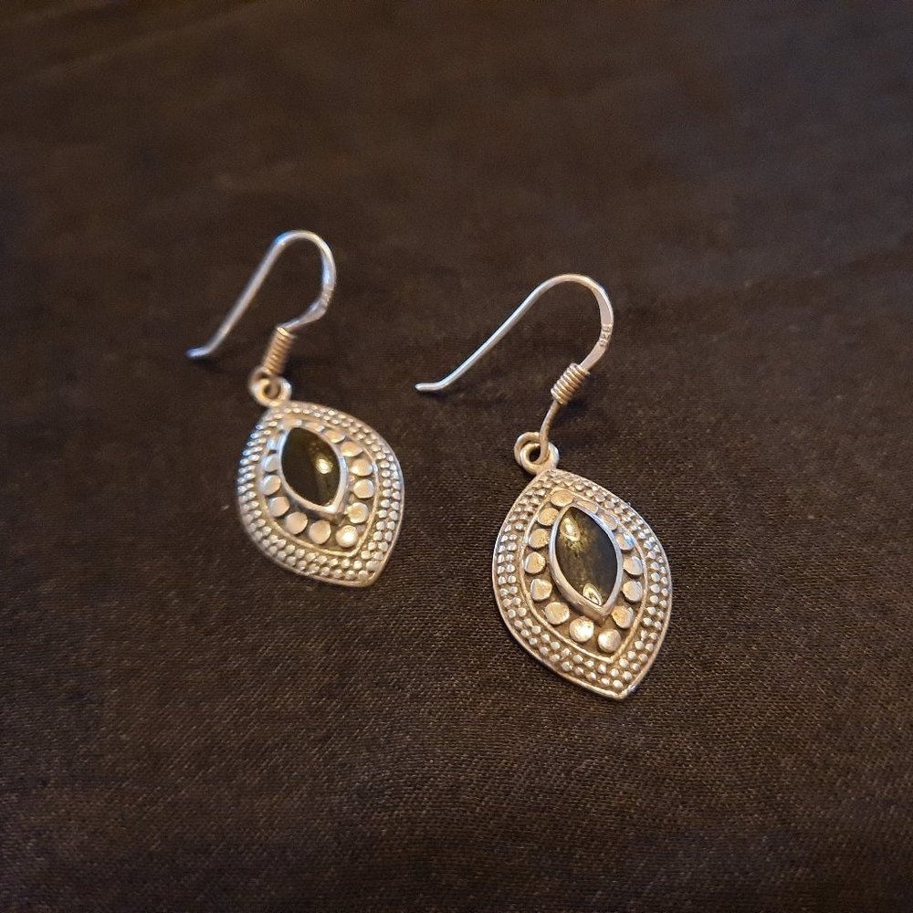 Sterling and onyx earrings AVAILABLE JUNE 1